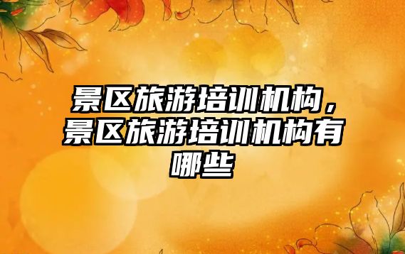 景區旅游培訓機構，景區旅游培訓機構有哪些