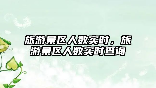 旅游景區人數實時，旅游景區人數實時查詢