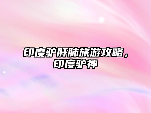 印度驢肝肺旅游攻略，印度驢神