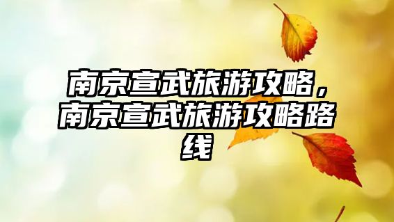 南京宣武旅游攻略，南京宣武旅游攻略路線