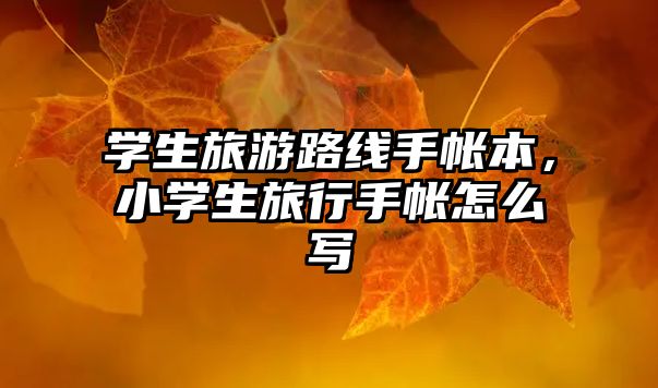 學生旅游路線手帳本，小學生旅行手帳怎么寫