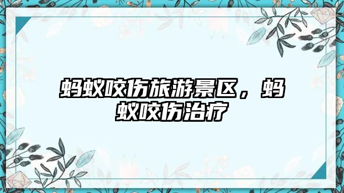 螞蟻咬傷旅游景區，螞蟻咬傷治療