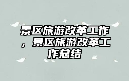 景區(qū)旅游改革工作，景區(qū)旅游改革工作總結(jié)