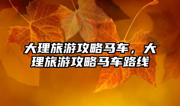 大理旅游攻略馬車，大理旅游攻略馬車路線