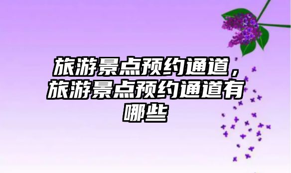 旅游景點預約通道，旅游景點預約通道有哪些