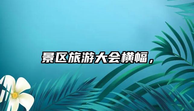 景區旅游大會橫幅，