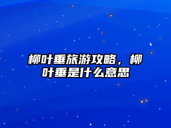 柳葉垂旅游攻略，柳葉垂是什么意思