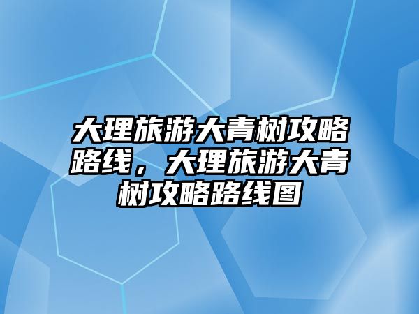 大理旅游大青樹攻略路線，大理旅游大青樹攻略路線圖
