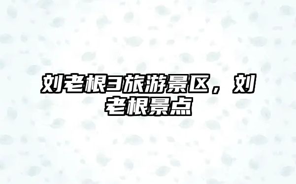 劉老根3旅游景區，劉老根景點