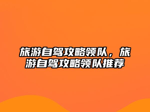 旅游自駕攻略領隊，旅游自駕攻略領隊推薦