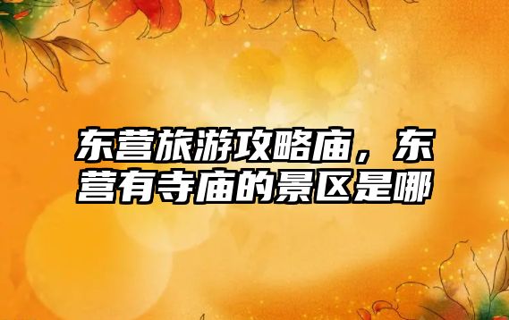 東營(yíng)旅游攻略廟，東營(yíng)有寺廟的景區(qū)是哪
