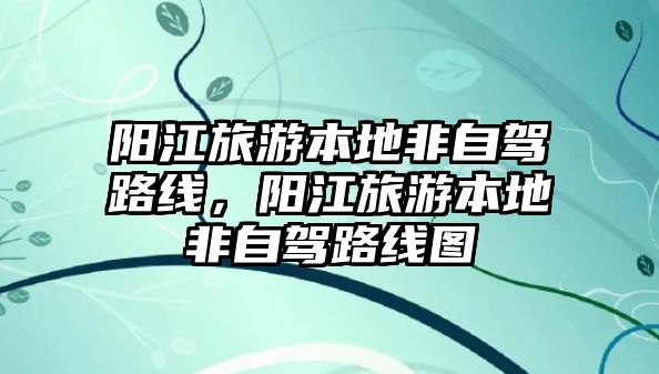 陽(yáng)江旅游本地非自駕路線，陽(yáng)江旅游本地非自駕路線圖