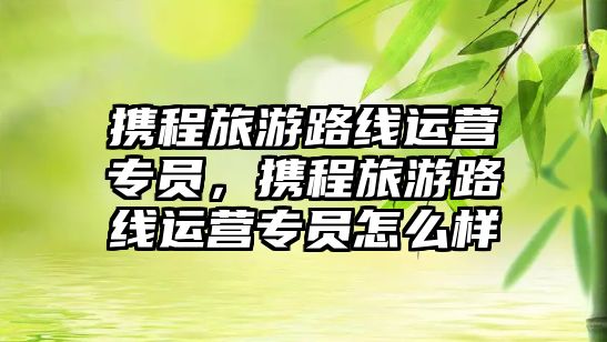 攜程旅游路線運(yùn)營(yíng)專員，攜程旅游路線運(yùn)營(yíng)專員怎么樣